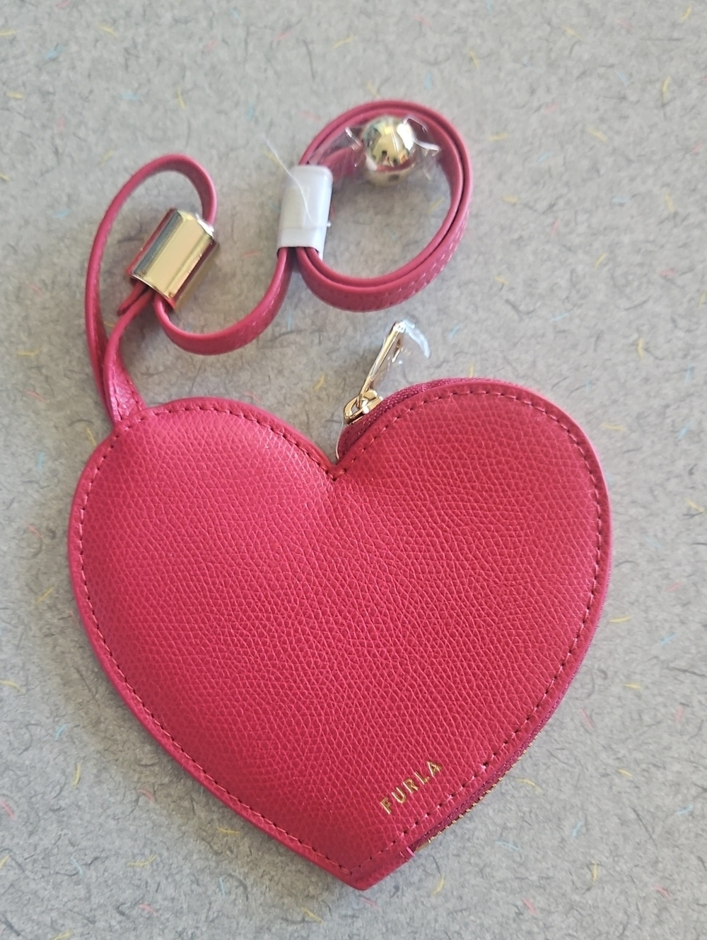 Furla Pink Heart Coin Case Wrislet